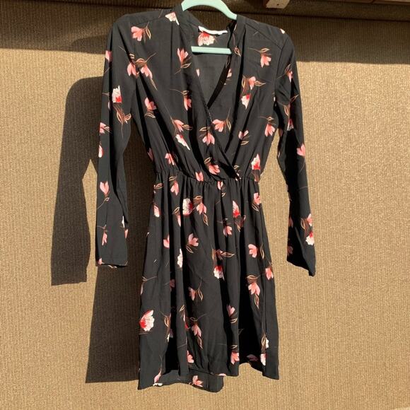 All in Favor Black Floral Dress Size Small - Picture 1 of 9